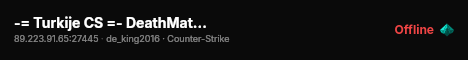 -= Turkije CS =- DeathMatch | Respawn | CSDM [VIP]:. +18 live status badge