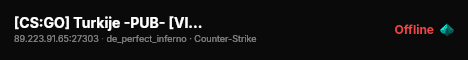 [CS:GO] Turkije -PUB- [VIP] Competitive [Bomb Zone] live status badge