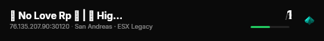 💔 No Love Rp 💔 | 📈 High FPS 📈 | 🏮 #1 Serious RP Server 🏮 live status badge