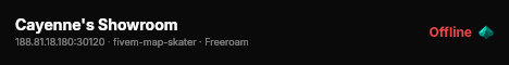 Cayenne's Showroom live status badge