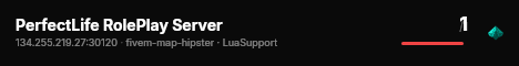 PerfectLife RolePlay Server live status badge