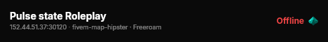 Pulse state Roleplay live status badge