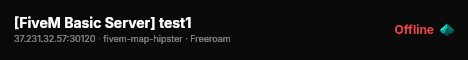 [FiveM Basic Server] test1 live status badge