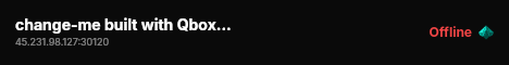 change-me built with Qbox Project by The Community! live status badge