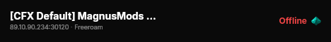 [CFX Default] MagnusMods Testserver live status badge