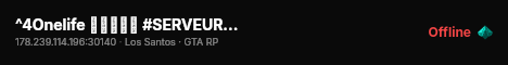^4Onelife ▬▬▬↭🡺 #SERVEUR↭FUN 🡸↭▬▬▬ live status badge