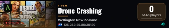 Drone Crashing live status badge