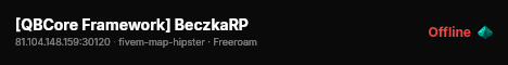 [QBCore Framework] BeczkaRP live status badge