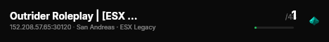 Outrider Roleplay | [ESX Legacy] live status badge