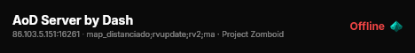 AoD Server by Dash live status badge