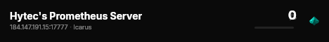 Hytec's Prometheus Server live status badge