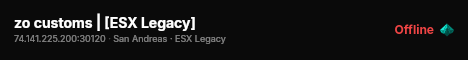 zo customs | [ESX Legacy] live status badge