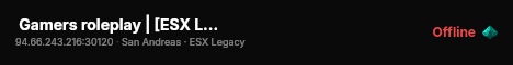  Gamers roleplay | [ESX Legacy] live status badge