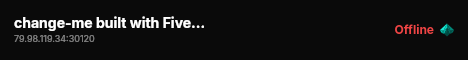 change-me built with FiveM Basic Server! live status badge