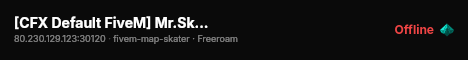 [CFX Default FiveM] Mr.Sky Dev Test Server live status badge