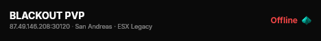 BLACKOUT PVP live status badge