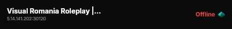 Visual Romania Roleplay | Discord: discord.gg/Visualrp live status badge