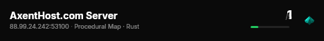 AxentHost.com Server live status badge