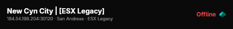 New Cyn City | [ESX Legacy] live status badge