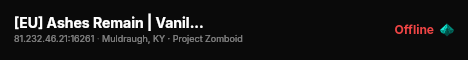 [EU] Ashes Remain | Vanilla PVE live status badge