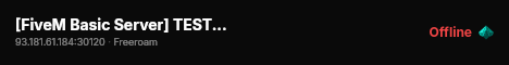 [FiveM Basic Server] TEST SERVER live status badge