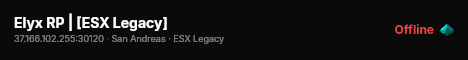 Elyx RP | [ESX Legacy] live status badge