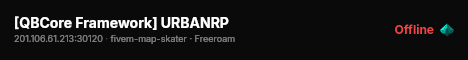 [QBCore Framework] URBANRP live status badge