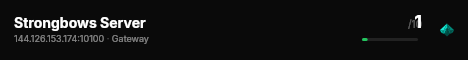 Strongbows Server live status badge