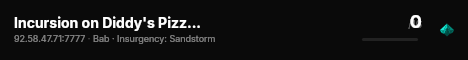 Incursion on Diddy's Pizzaria live status badge