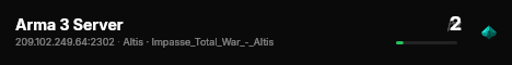 Arma 3 Server live status badge