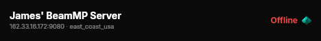 James' BeamMP Server live status badge