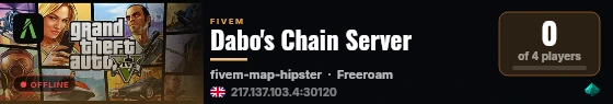 Dabo's Chain Server live status badge