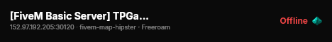 [FiveM Basic Server] TPGamez's Server live status badge