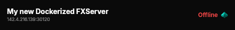 My new Dockerized FXServer live status badge