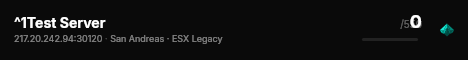 ^1Test Server live status badge