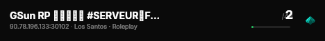 GSun RP ▬▬▬↭🡺 #SERVEUR↭FUN 🡸↭▬▬▬ 💜 live status badge