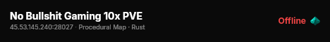 No Bullshit Gaming 10x PVE live status badge