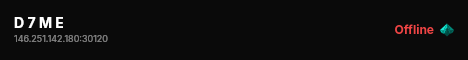 D 7 M E live status badge
