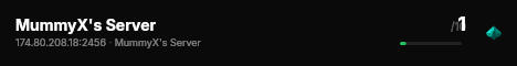 MummyX's Server live status badge