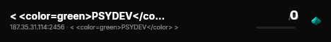 < <color=green>PSYDEV</color> > - Powered by VKP live status badge