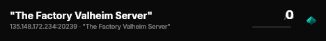 "The Factory Valheim Server" live status badge