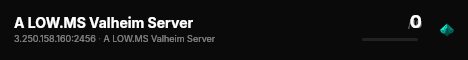 A LOW.MS Valheim Server live status badge