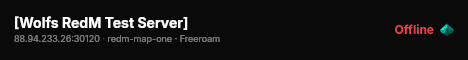 [Wolfs RedM Test Server] live status badge