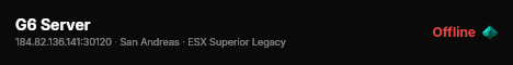 G6 Server live status badge