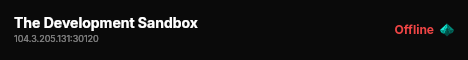The Development Sandbox live status badge