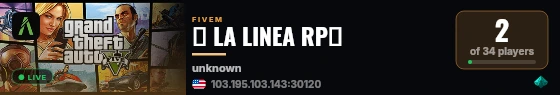 🔥 LA LINEA RP🔥 live status badge