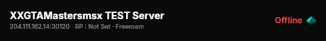 XXGTAMastersmsx TEST Server live status badge