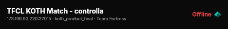 TFCL KOTH Match - controlla live status badge