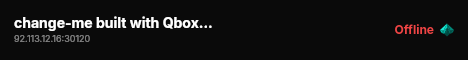 change-me built with Qbox Project by The Community! live status badge
