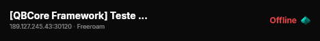 [QBCore Framework] Teste Crassos live status badge